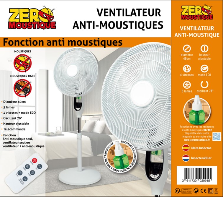 Exterminateur de moustiques avancé – Ventilateur à ventouse, sans zapper,  piège photocatalyseur silencieux avec adaptateur d'alimentation USB, sans