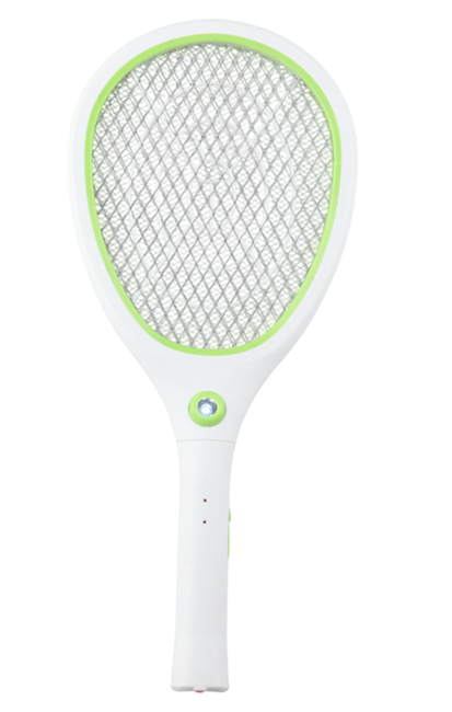 Raquette électrique & rechargeable anti insectes volants avec lampe intégrée